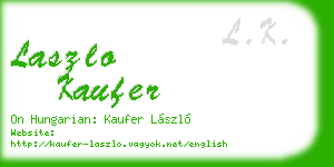 laszlo kaufer business card