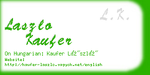 laszlo kaufer business card